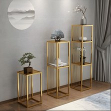 KC-0133 Kare Metal Bitki Standı, Çok Katlı Salon Çiçekliği