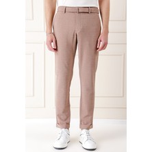 Efor Comfort Fit Belden Kumaş Kemerli Pamuk Bej Jogger Pantolon P 1154