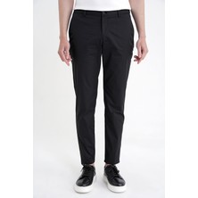 Efor Comfort Fit Rahat Kalıp Yan Cep Beli Lastikli %97 Pamuk Siyah Pantolon P 1214