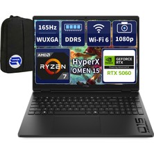 Hp Hyperx Omen 15 D2QW2EAEP10 Ryzen7 260 RTX5060 8gb 64GBRAM 512GBSSD 15.3'' Wuxga 165Hz WIN11 Pro + Elektropasaj Çanta