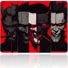 Urzuva Oni Lineup 48X40 4mm Gaming Oyuncu Mousepad, Büyük Boy Premium Mouse Pad Kaydırmaz