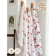 Fulya Tuhafiye Ftbabycollection %100 Pamuk 3'lü Müslin Bebek Battaniye Seti Oeko- Tex Sertifikalı Müslin örtü 80 x 90 cm