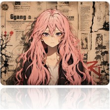 Urzuva Newsprint Muse 48X40 4mm Gaming Oyuncu Mousepad, Büyük Boy Premium Mouse Pad Kaydırmaz