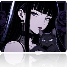 Urzuva Midnight Familiar 40X30 3mm Gaming Oyuncu Mousepad, Büyük Boy Premium Mouse Pad Kaydırmaz