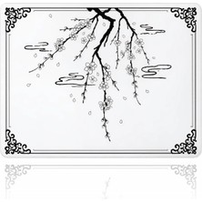 Urzuva Blossom Sketch 40X30 3mm Gaming Oyuncu Mousepad, Büyük Boy Premium Mouse Pad Kaydırmaz