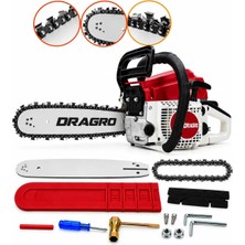 Dragro Benzinli Testere 9.9 Hp Ağaç Odun Dal Kesme Makinesi Motorlu Testere