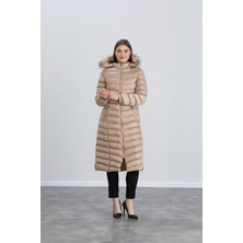 Space Fashion Kadın Uzun Şişme Mont