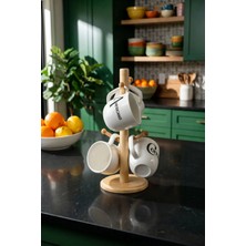 Acar Corey Bambu Standlı Kupa Seti - 320 ml