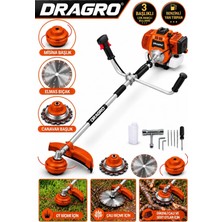 Dragro Alman 20 Hp Yan Tipi Benzinli Motorlu Ot Çalı Tırpanı Çim Biçme Makinesi Tırpan 