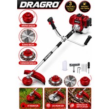 Dragro Alman 20 Hp Yan Tipi Benzinli Motorlu Ot Çalı Tırpanı Canavar Başlık Truncu