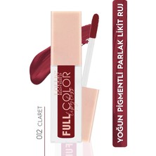 Lollis Full Color Dudak Parlatıcı Yoğun Pigmentli Parlak Likit Ruj 012 Claret