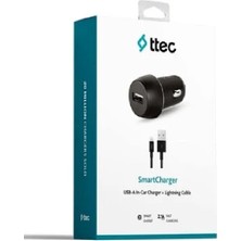 Ttec 2CKS20LS Smartcharger 2.1A Araç IPHONE Şarj Kablosu