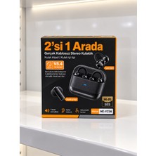Alfa Brand 4’lü Kablosuz Bluetooth Kulaklık Klipsli ve Kulak Içi Tasarım Siyah