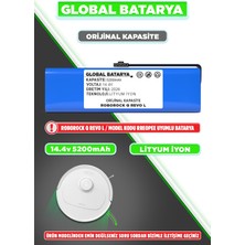 Global Batarya Roborock Q Revo L Uyumlu Robot Süpürge Bataryası 14.4V 5200MAH Li-Ion Pil (Orijinal Kapasite)