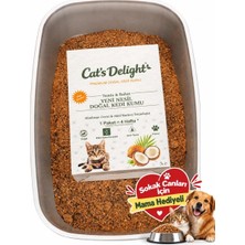 Cat's Delight Hindistan Cevizi Kabuğu ve Aktif Karbonlu Doğal Kedi Kumu. Hızlı Emilim - Kokusuz - Doğal İçerik - Kimyasal İçermez - Kolay Temizlik