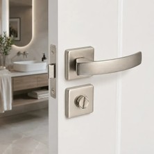 Elovias Sese Arya Modeli Kare Rozetli Wc Kapı Kolu Inox(200-202R-02-53)