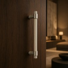 Elovias System Axel-L Çekme Kapı Kolu Nikel Saten Renk Kol 190mm (PH9722 0190 NBM-NB)