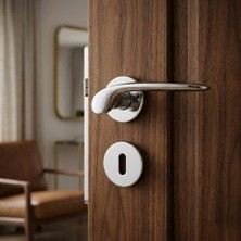 Elovias System Alfa Oda Rozetli Kapı Kolu Krom (HA147RO44 NCR)