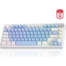 Magegee TS75 %75 Beyaz 79 Tuş Rgb Kablolu Membran Gaming Klavye