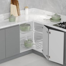 Elovias Starax 3/4 Döner Sepet Takımı 74 cm Krom (S-3021-C)