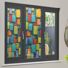Wink Fol Cam Vitray Folyo, Kendindin Yapışkanlı, Desnli Buzlu Cam Folyo 61X100 cm