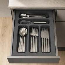 Elovias Starax 35 cm Gri Plastik Kaşıklık 5 Gözlü 29X49 cm (S-2282-GP)