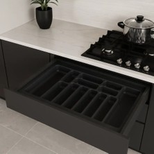Elovias Starax 90 cm Antrasit Plastik Kaşıklık 13 Gözlü 84X49 cm (S-2290-AP)
