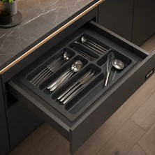 Elovias Starax 45 cm Antrasit Plastik Kaşıklık 6 Gözlü 39X49 cm (S-2284-AP)