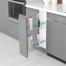 Elovias Starax 20 Cm Yandan Teleskopik Raylı Şişelik Krom (S-2213-C)