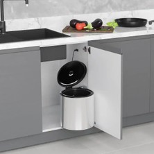 Elovias Starax 40 Cm Paslanmaz Çöp Kovası 10 Litre (S-2251-SS)