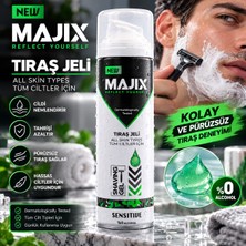 Majix Sensitive Tıraş Jeli 250 ml - Hassas Ciltlere Uyumlu Formül