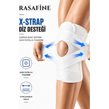 Rasafine Patella Açıklıklı Sporcu Dizliği Ayarlanabilir Cırt Bantlı Yan Yaylı Diz Bandı