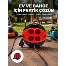Bin1çeşit Türkiye Üretimi 5 Metre 4 Prizli Kablolu Makara