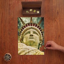 Punto Dizayn Özgürlük Heykeli - Amerika Birleşik Devletleri Tasarımı 240 Parça Ahşap Puzzle Ahşap Kutuda PD00032