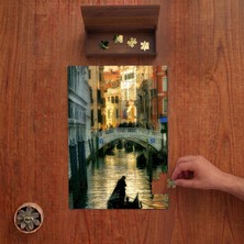 Punto Dizayn Venedik - Köprü - Sandal  Tasarımı 240 Parça Ahşap Puzzle Ahşap Kutuda PD00094