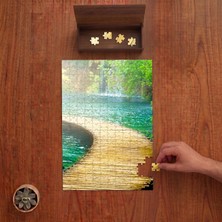 Punto Dizayn Tahta Iskele - Deniz - Ağaçlar Tasarımı 240 Parça Ahşap Puzzle Ahşap Kutuda PD00209