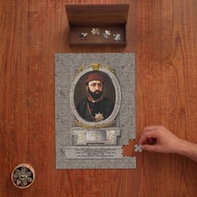 Punto Dizayn Sultan Abdulaziz - Osmanlı Padişahları  Tasarımı 240 Parça Ahşap Puzzle Ahşap Kutuda PD00342