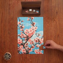 Punto Dizayn Japon Kiraz Çiçekleri  Tasarımı 240 Parça Ahşap Puzzle Ahşap Kutuda PD01049