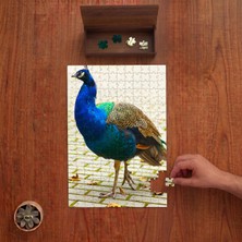 Punto Dizayn Rengarenk Tavus Kuşu Tasarımı 240 Parça Ahşap Puzzle Ahşap Kutuda PD00164