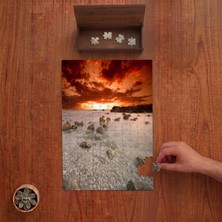 Punto Dizayn Kızıl Gökyüzü - Deniz - Manzara Tasarımı 240 Parça Ahşap Puzzle Ahşap Kutuda PD00961