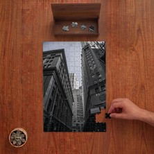 Punto Dizayn Perspektif Çekim Gri Binalar  Tasarımı 240 Parça Ahşap Puzzle Ahşap Kutuda PD00800