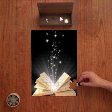 Punto Dizayn Işık Saçan Kitap - Kutsal Kitap Tasarımı 240 Parça Ahşap Puzzle Ahşap Kutuda PD00220