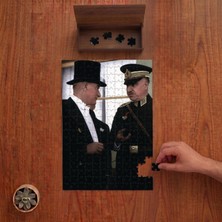 Punto Dizayn Atatürk ve Mareşal Fevzi Çakmak  Tasarımı 240 Parça Ahşap Puzzle Ahşap Kutuda PD00403