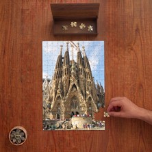 Punto Dizayn Sagrada Família - Barselona  Tasarımı 240 Parça Ahşap Puzzle Ahşap Kutuda PD01469