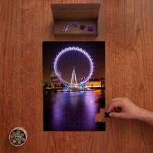 Punto Dizayn London Eye  - Dönme Dolap - Ingiltere Tasarımı 240 Parça Ahşap Puzzle Ahşap Kutuda PD00850