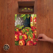 Punto Dizayn Ağaç Altında Elmalar Tasarımı 240 Parça Ahşap Puzzle Ahşap Kutuda PD00472