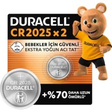 Duracell Özel 2025 Lityum Düğme Piller 3V 2 Adet