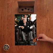Punto Dizayn Ulu Önder Mustafa Kemal Atatürk Tasarımı 240 Parça Ahşap Puzzle Ahşap Kutuda PD00887