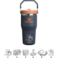 Stanley The Iceflow Flip Straw Pembe Termos 590 ml Paslanmaz Çelik Malzeme ile Aktif Hidratasyon