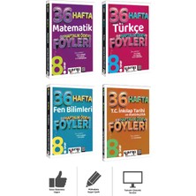 8.sınıf Lgs Tüm Dersler 36 Haftalık Ödev Föyleri Seti 4 Kitap Yar